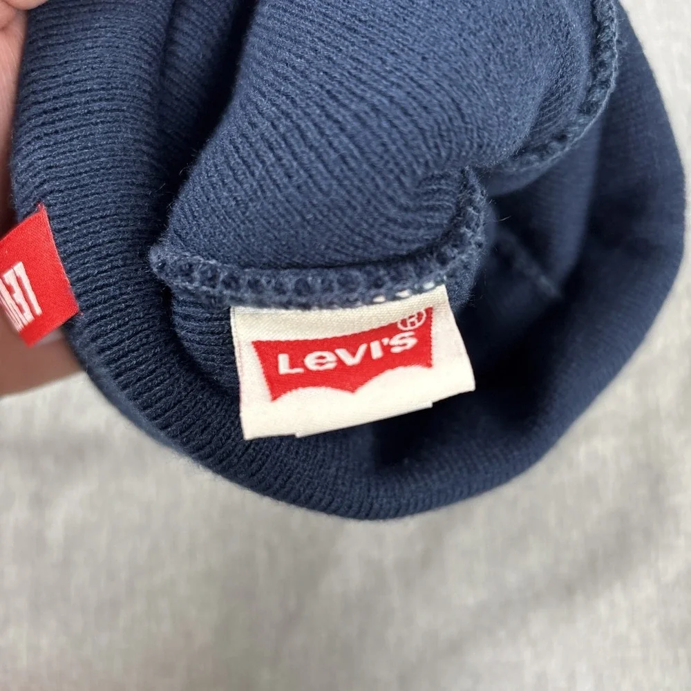 NWT Levi's Beanie Hat - Adult One Size - Navy With Red Levi's Tag - Winter Cap